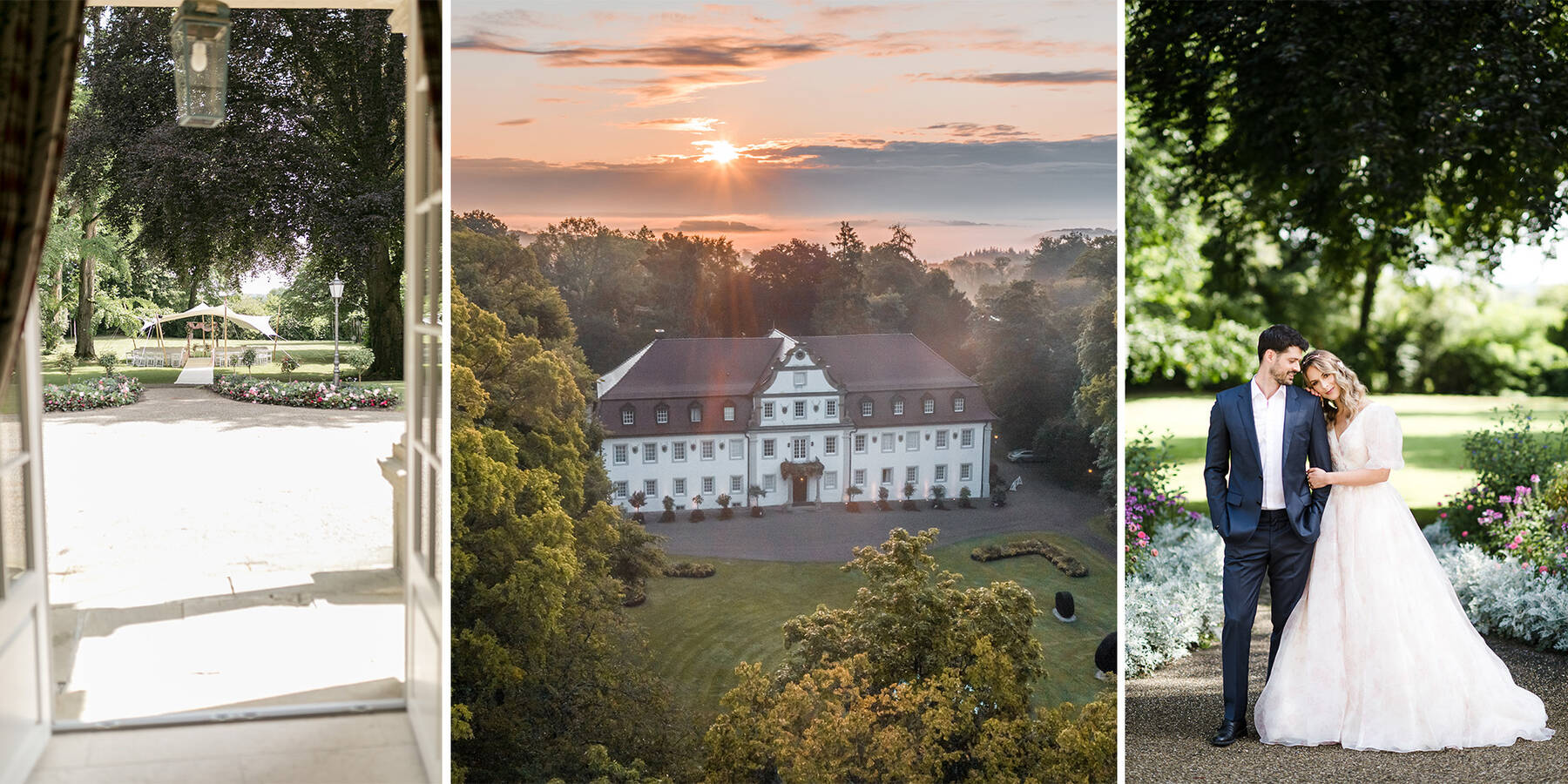 Landhochzeit Aussenansicht des Schlosshotel Friedrichsruhe